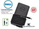 Chargeur Dell 130W Original 19.5V 6.67A fiche bleue 4.5×3.0mm – compatible XPS, Latitude, Precision – KtecStore Algérie