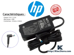 Chargeur HP 150W ORIGINAL 19.5V / 7.7A Connecteur 7.4mm x 5.0mm - KtecStore