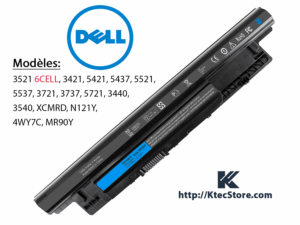 Batterie compatible Dell MR90Y 6 cellules pour Dell Inspiron 3521, 5421, Vostro 3445, XCMRD – Remplacement batterie ordinateur portable Dell