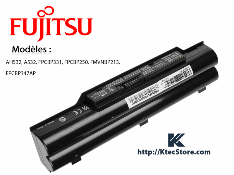 Batterie Fujitsu FPCBP331 pour ordinateurs portables Fujitsu LifeBook A532, AH532, AH532/GFX – haute autonomie et fiabilité
