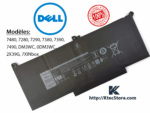 Batterie originale Dell F3YGT 60Wh 7.6V compatible Dell Latitude E7280, E7290, E7380, E7390, E7480, E7490 avec garantie 6 mois
