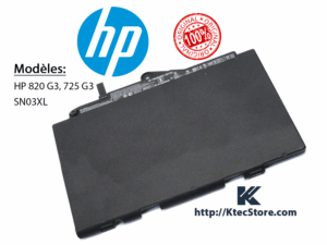 Batterie originale HP SN03XL HSTNN-I42C compatible avec HP EliteBook 820 G3 et 725 G3, durable et fiable – KtecStore Algérie