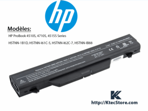Batterie HP HSTNN-1B1D HSTNN-I61C-5 compatible HP Compaq 4510S, 4515S, 4710S – KtecStore Algérie