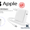 Chargeur Apple 61W USB-C Type-C original 20.3V 3A compatible MacBook Pro 13 pouces, MacBook Air et iPad Pro