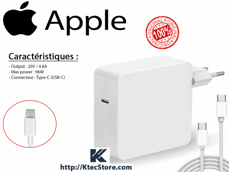 Chargeur APPLE 96W USB-C