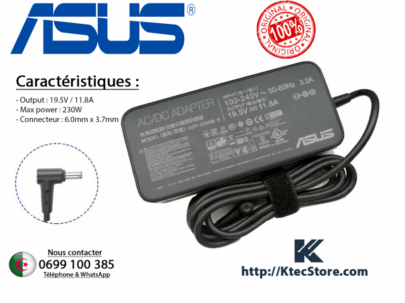 Chargeur ASUS 230W ORIGINAL 19.5V 11.8A