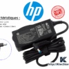 Chargeur HP 45W 19.5V 2.31A original fiche bleue 4.5mm x 3.0mm pour ordinateur portable HP Pavilion, Envy, Spectre