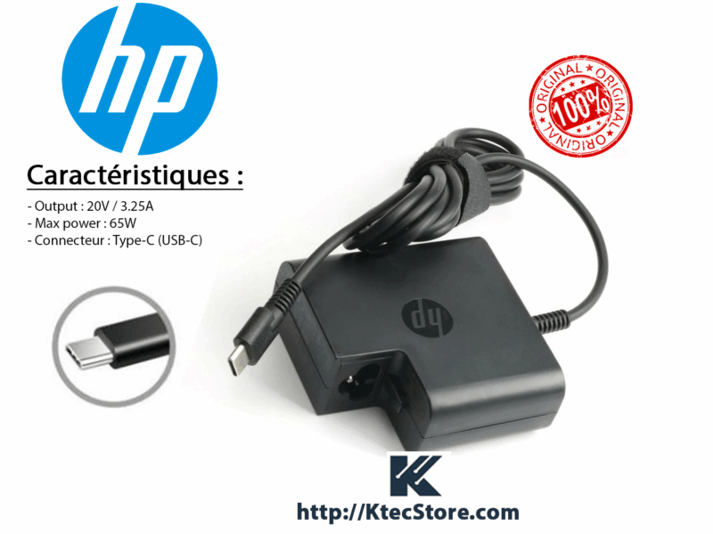 Chargeur HP 65W Type-C