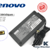 Chargeur Lenovo 170W Original Slim Tip 20V 8.5A pour ThinkPad et Legion
