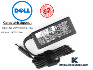 Chargeur DELL 65W ORIGINAL 19.5V Algérie
