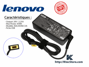 Chargeur Lenovo 45W USB pin