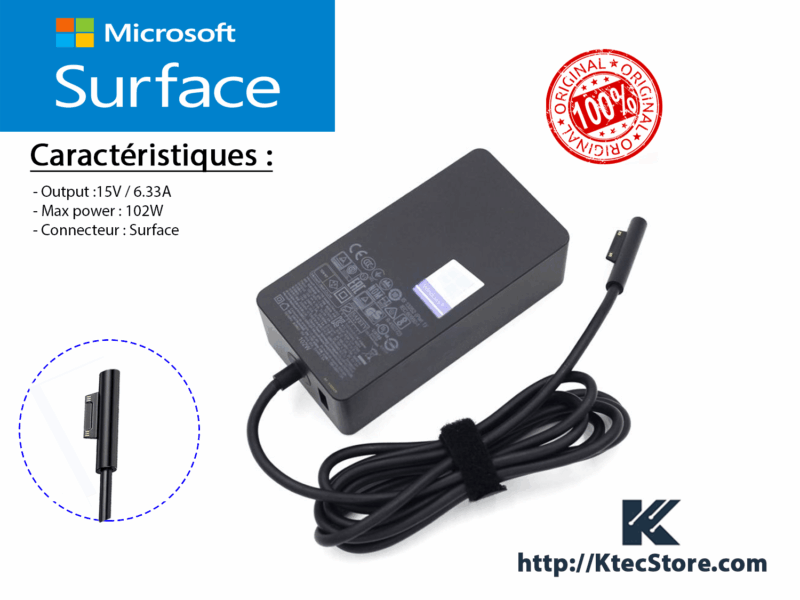 Chargeur Surface 15V 6.33A 102W Algérie