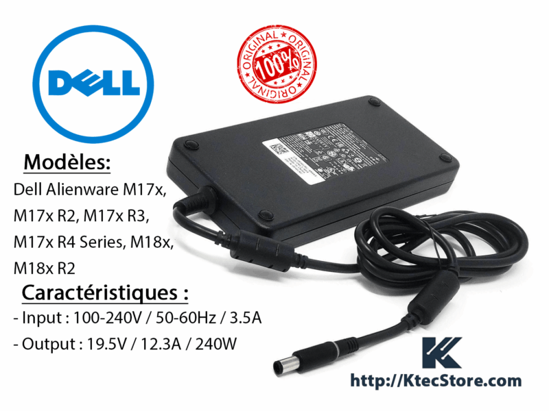Chargeur DELL 240W ORIGINAL 19.5V 12.3A Algérie