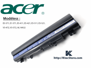 Batterie ACER AL14A32 compatible Acer Aspire E5-571, E5-411, E5-511, E1-510, V3-472, V3-572, garantie 3 mois