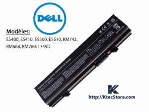Batterie Dell KM742 pour ordinateurs portables Latitude E5400, E5410, E5500, E5510 avec garantie 3 mois et livraison rapide en Algérie