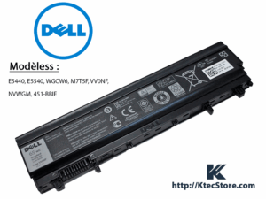 Batterie DELL VV0NF pour DELL Latitude E5440 et E5540 – Référence WGCW6 M7T5F