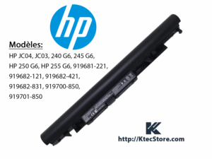 Batterie HP JC03 JC04 JC03031 JC04041 pour ordinateurs portables HP 240 G6, 250 G6, 255 G6 et Pavilion 14 15 17