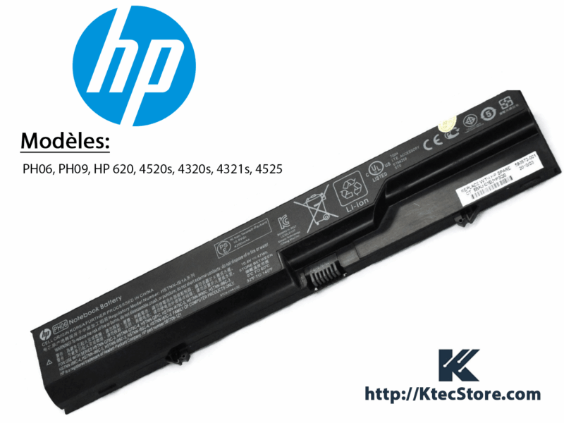 Batterie HP PH06 PH09 compatible HP 620, 4520s, 4320s, 4321s et 4525 – Achat en Algérie chez KtecStore