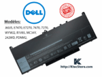 Batterie Dell J60J5 originale compatible Dell Latitude E7270 et E7470 – Remplacement 1W2Y2, 242WD, MC34Y