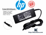 Chargeur HP 90W 19V 4.74A ORIGINAL Connecteur 7.4mm x 5.0mm
