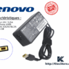 Chargeur Lenovo 65W 20V 3.25A original Slim Tip carré jaune Algérie