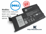 Batterie originale DELL TRHFF compatible avec ordinateurs portables Dell Latitude 3450, 3550 et Inspiron 5542, 5543, 5547, 5557 – garantie 6 mois
