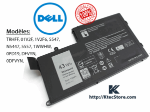 Batterie originale DELL TRHFF compatible avec ordinateurs portables Dell Latitude 3450, 3550 et Inspiron 5542, 5543, 5547, 5557 – garantie 6 mois