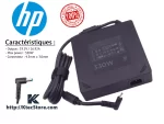 Chargeur HP 330W Original 19.5V 16.92A Fiche Bleue 4.5x3.0mm compatible HP Omen 17, ZBook Studio, Pavilion Gaming, Envy 16 en Algérie