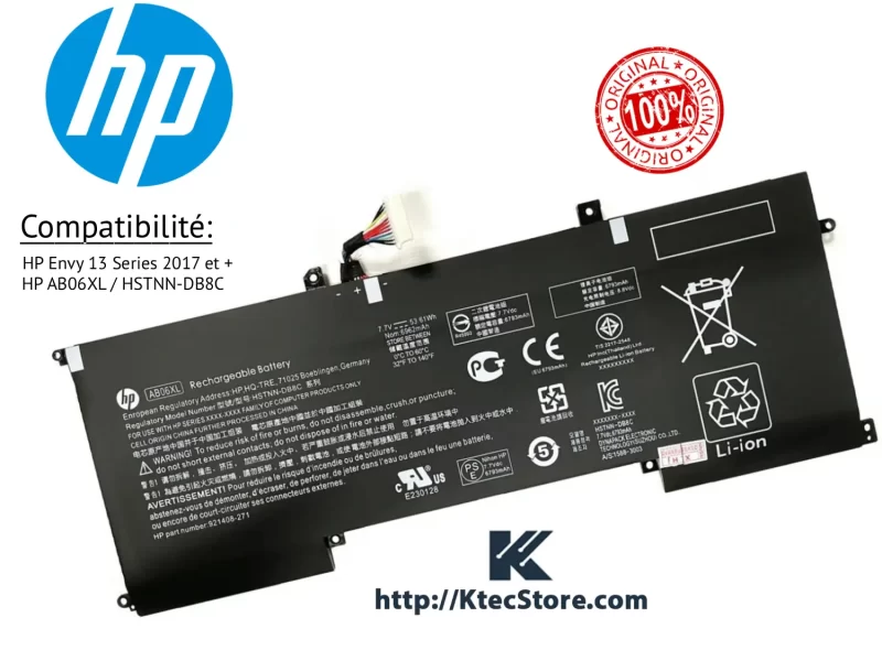 Batterie HP AB06XL originale compatible HP Envy 13 AD Series – Vente en Algérie