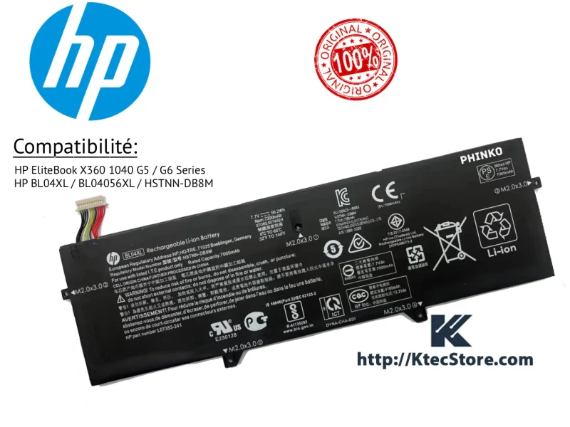 Batterie Batterie HP BL04XL EliteBook X360 1040 G5