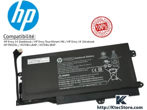 Batterie HP PX03XL originale 50Wh compatible HP Envy et TouchSmart