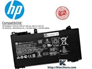 Batterie HP RE03XL originale 40Wh compatible HP ProBook 430 440 450