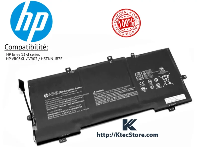 Batterie HP VR03XL originale pour HP Envy 13-d disponible en Algérie