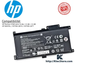 Batterie HP WA03XL originale 48Wh compatible HP Pavilion X360 14-BA 15-BK 15-BR en Algérie