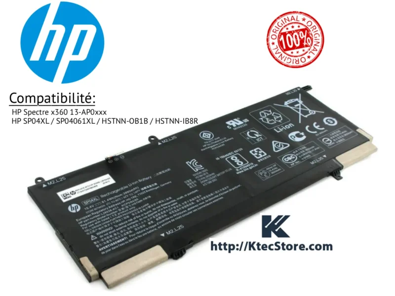 Batterie HP SP04XL 61Wh compatible HP Spectre x360 13-AP Algérie