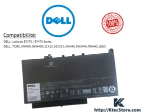 Batterie Dell 7CJRC 42Wh Latitude E7270 E7470