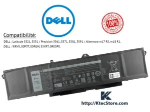 Batterie Dell 9JRV0 97Wh pour Latitude Precision Alienware