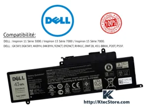 Accueil 5 Batterie Dell GK5KY 11.1V 43Wh pour Inspiron 11 13 15