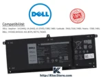 Batterie Dell H5CKD 15V 53Wh pour Inspiron Latitude Vostro