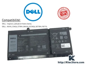 Accueil 3 Batterie Dell JK6Y6 40Wh 11.25V pour Inspiron Latitude Vostro