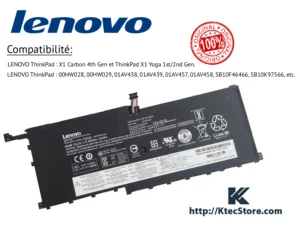 batterie lenovo 00HW028 originale pour thinkpad x1 carbon
