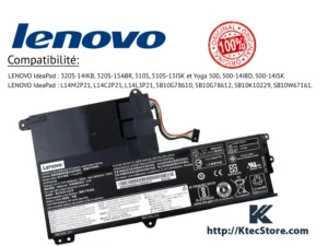 batterie lenovo l14l2p21 ideapad yoga originale