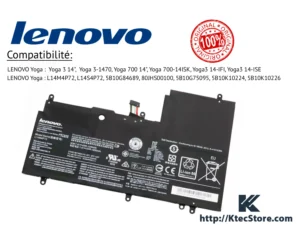 Batterie Lenovo L14M4P72 Yoga 3 14 et Yoga 700