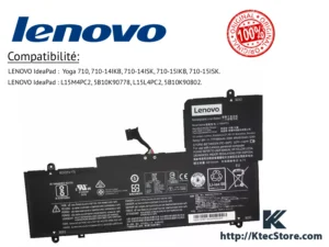 Batterie Lenovo L15M4PC2 pour IdeaPad Yoga 710 KtecStore