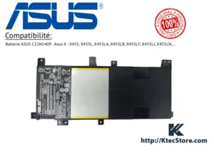 Batterie ASUS C21N1409 originale 37Wh pour ASUS X455 - KtecStore Algérie