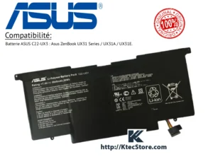Batterie ASUS C22-UX31 originale 50Wh pour ASUS ZenBook UX31 - KtecStore Algérie